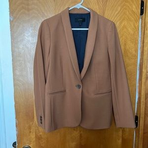 J. Crew tan wool blend blazer.